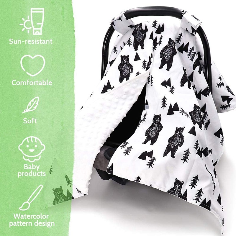 TANOFAR Carseat Covers Baby Boy & Girl, Peekaboo Opening Infant