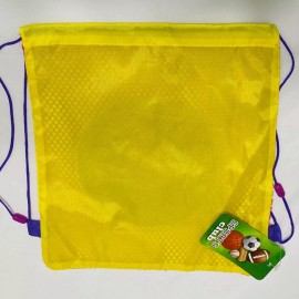 Color Tech Lot of 5 - Basketball Pur / Yel String Drawstring Backpack kids, party favor
