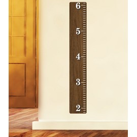 Nursery Decals and More Walnut Wooden Ruler Growth Chart, Wood Ruler Height Chart Wall Decal, Wall Sticker