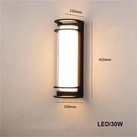 UHXRUY Outdoor Waterproof Wall Light Super Bright LED Balcony Aisle Stairs Outdoor Wall Courtyard Doorpost Terrace Light(Style ONE_30W)