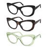 AMOMOMA Oversized Cat Eye Women Readers,Square Reading Glasses for Womens