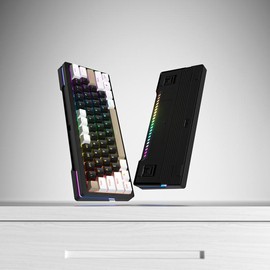 ZIFRIEND AG61 60% Layout Mini Gaming Mechanical Keyboard Wired Customized RGB Backlight/Sidelight White/Black/Blue 3-Pin Hot Swap Silent/Yellow Switches:_White and blue - silent shaft