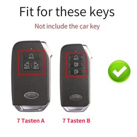ontto Car Key Case Fits Kia K5 DLS GT Sorento 4 MQ4 EV6 Ceed CD Carnival Sedona MPV 2020 2021 2022 ABS Protective Key Case Key Case Key Case Key Case Accessories 7 Buttons B Red