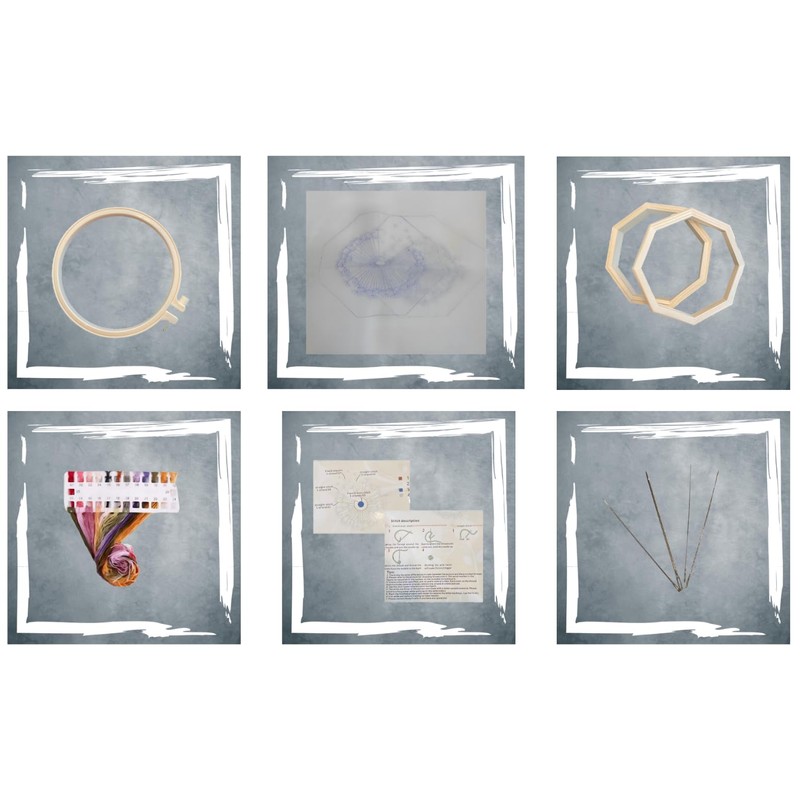 Moda Crafts Transparent Embroidery Kit (Lotus)