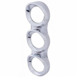 Technical Precision Replacement for Peterbilt 359 Year 1983 Chrome 3 Gauge Vertical Cluster Cover with Visor