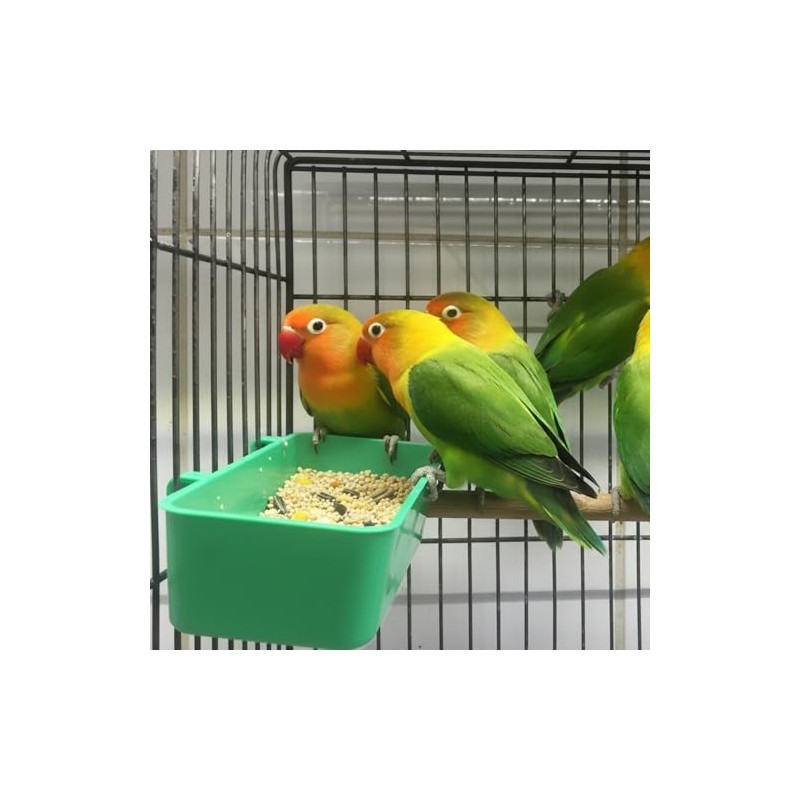 18 comederos de plástico para pájaros, jaulas de alimentos colgantes