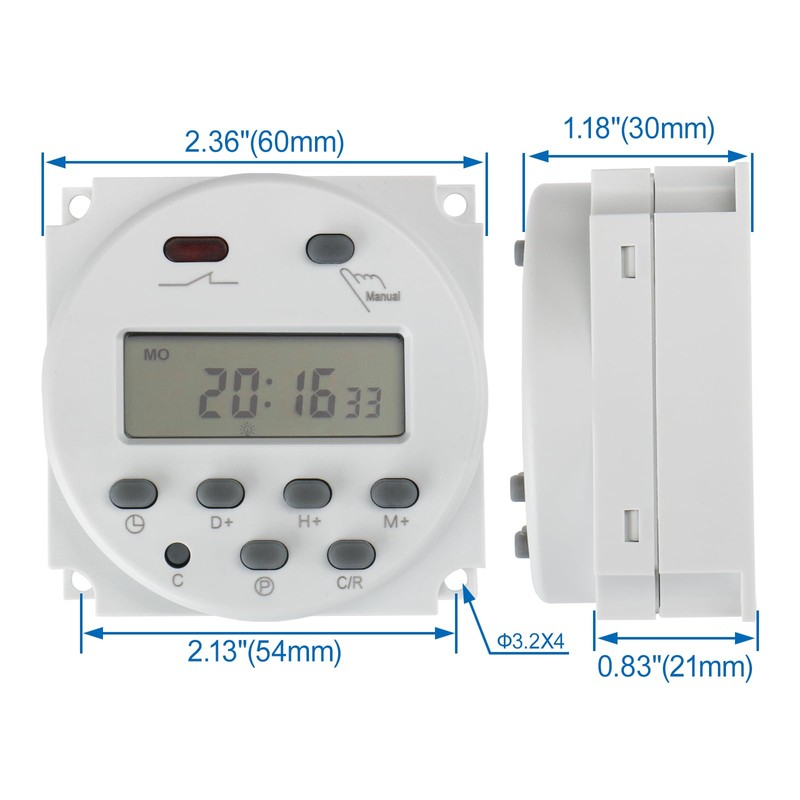 Baomain Digital LCD Programmable Timer CN101C Input 12V Output 12V