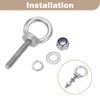 sourcing map Lifting Shoulder Eye Bolt M6 x 30 mm,