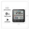 ToiletTree Products Digital Bathroom Shower Clock with Alarm & Large
