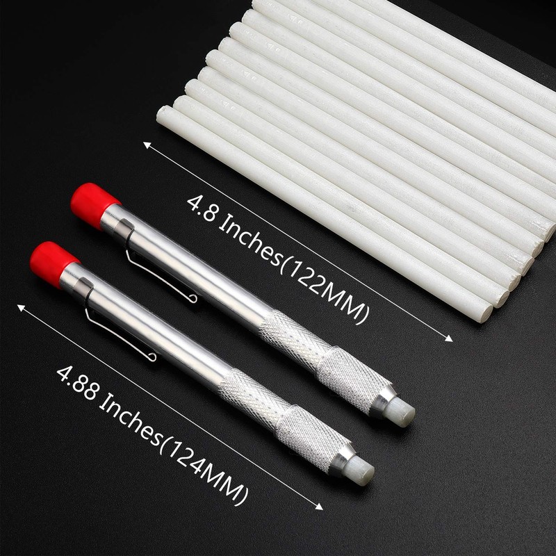 Mudder 2 Pieces Soapstone Pencil Holders Round Soapstone Marker Chalk