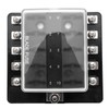 Blade Fuse Box by MASO 10-Way Waterproof Blade Fuse Box