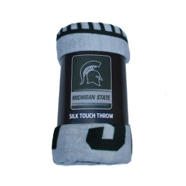 VF Michigan State Spartans Throw Blanket, 45" x 60" inches Polyester Green/Gray