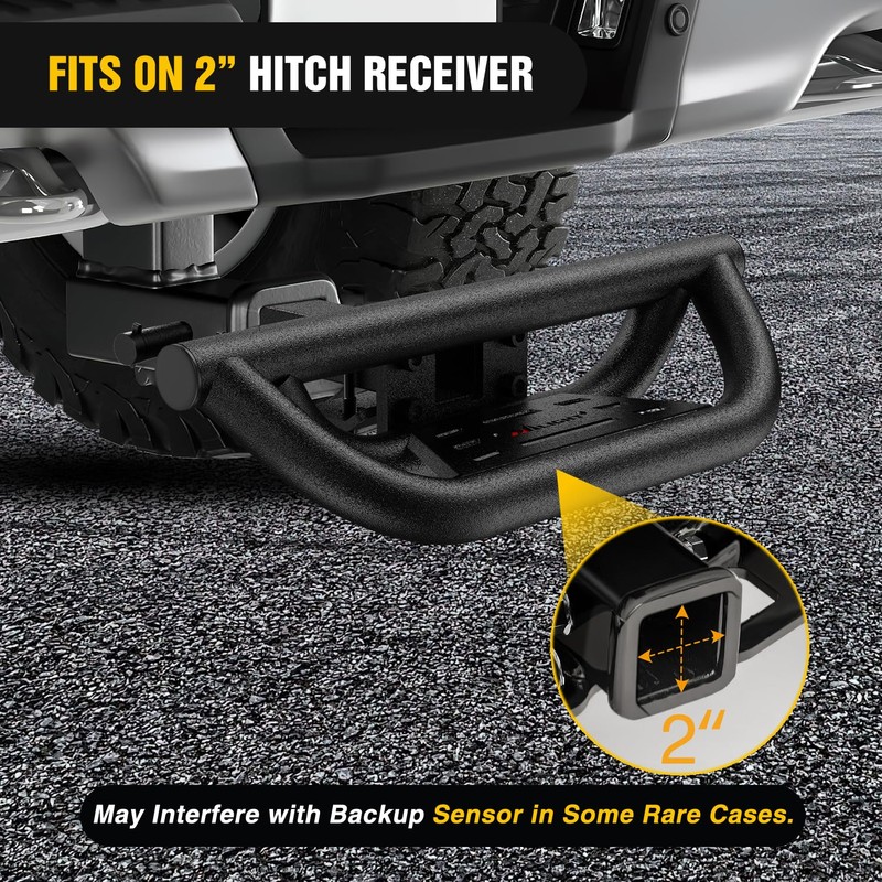 Nilight Universal Hitch Step Textured Black Drop Trailer Hitch Step