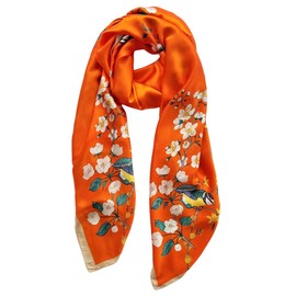 FONYVE Long Silk Like Scarf Lightweight Satin Scarves Large Sunscreen Shawl Wrap for Women