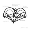 Spectrum Diversified Flower Flat Napkin Holder, Black (97910)