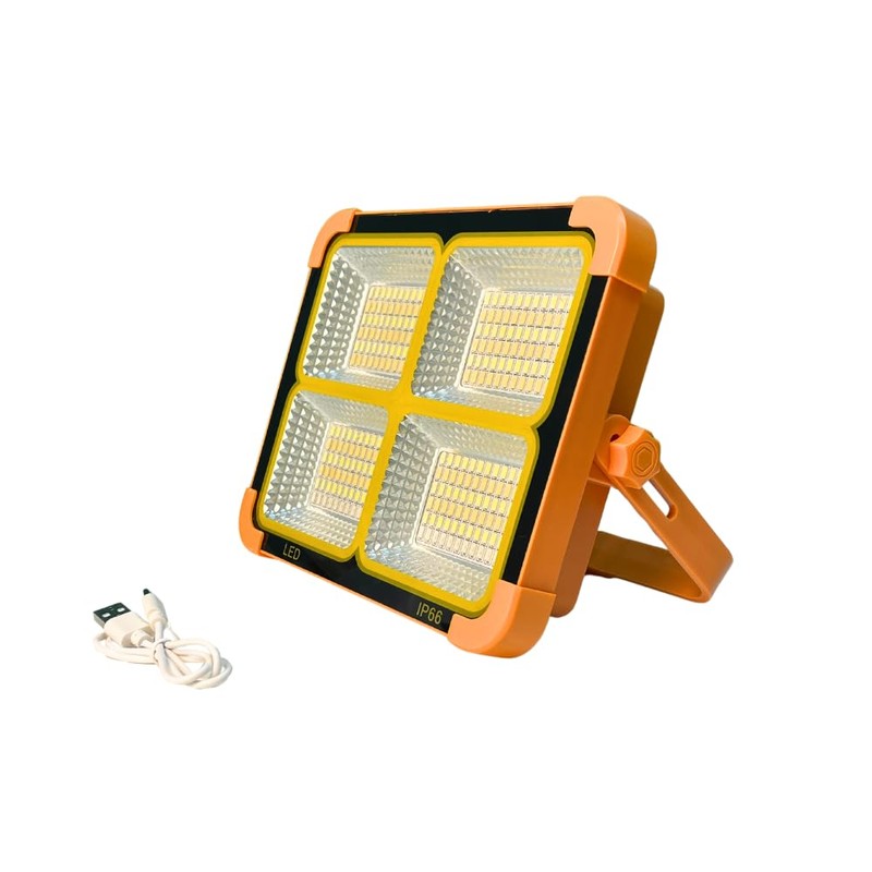 LED Solar Work Light, 6500Kelvin, 6h LED Light, USB Charging,