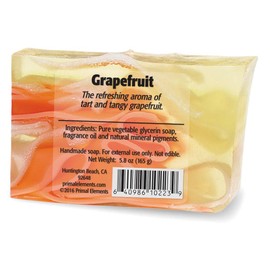 Primal Elements Bar Soap in Shrinkwrap, Grapefruit, 6 Ounce