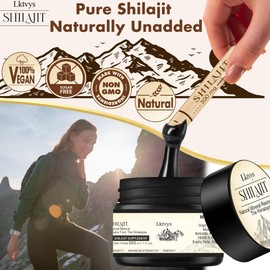 Lktvys Shilajit Pure Himalayan Organic - 50g (Generous Size) Shilajit Resin Organics, Enriched with Over 85 Trace Minerals, Boosts Energy and Immune Vitality, Shilajit Supplement