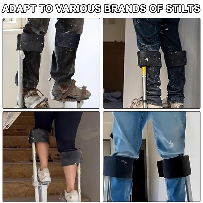 1 Pair Plastering Stilts Straps - Adjustable Drywall Stilts Leg
