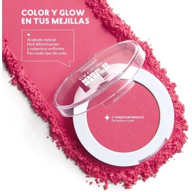 CyPlay – Rubor en Polvo Say Cheek! 4 Tonos Satinados, Acabado Natural, Textura Suave y Difuminable Look Radiante y Fresco Maquillaje Facial Profesional (Kiss & Blush)