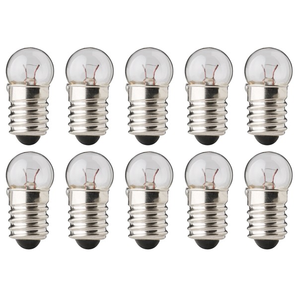 CEC Industries #483S fits Mighty Bright Classic Bulbs, 4.8 V, 1.44 W, E10 Base, G-3.5 Shape (Box of 10)