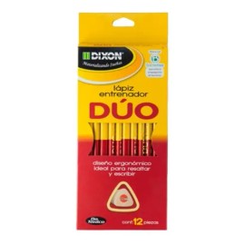 12 Lapiz Entrenador Duo Dixon Triangular                                                                                                              