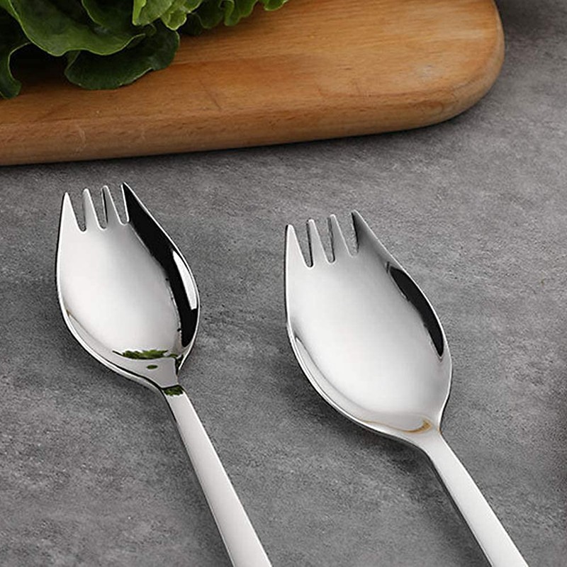6 Pack Sporks Stainless Steel Forks and Spoons, Muulaii Metal