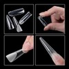 96Piezas Moldes de Uñas, 4 Estilos Extensión de Poli Gel