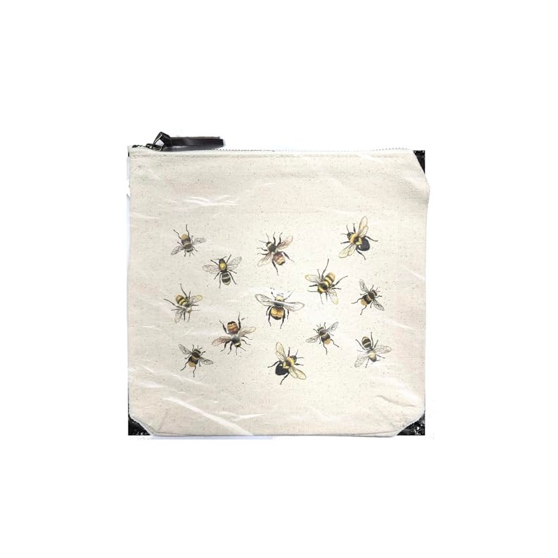 Mary Lake-Thompson Canvas Zipper Pouch (Bees)