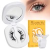 QUEWEL Soft Magnetic-Eyelashes with Applicator, Upgrade Magnetic-Lashes with Applicator, No