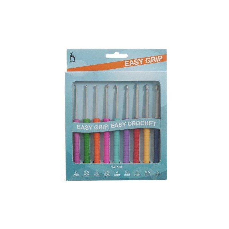 Pony P39810 Easy Grip Crochet Hook Set, Multi, 15 x