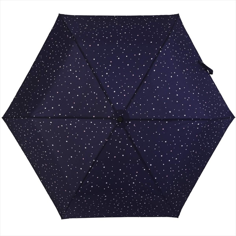 Nifty Colors Star Carbon Lightweight Mini 55 1464NV Folding Umbrella