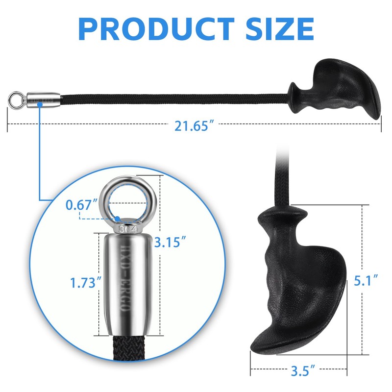 HXD-ERGO Single Tricep Rope, 2 Pieces Ergonomic Heavy Duty Tricep