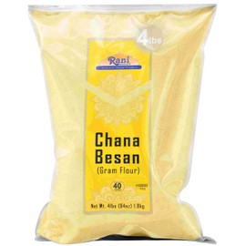 Rani Chana Besan (Chickpeas Flour, Gram) 64oz (4lbs) 1.81kg Bulk ~ All Natural | Vegan | Gluten Friendly | NON-GMO | Kosher | Indian Origin