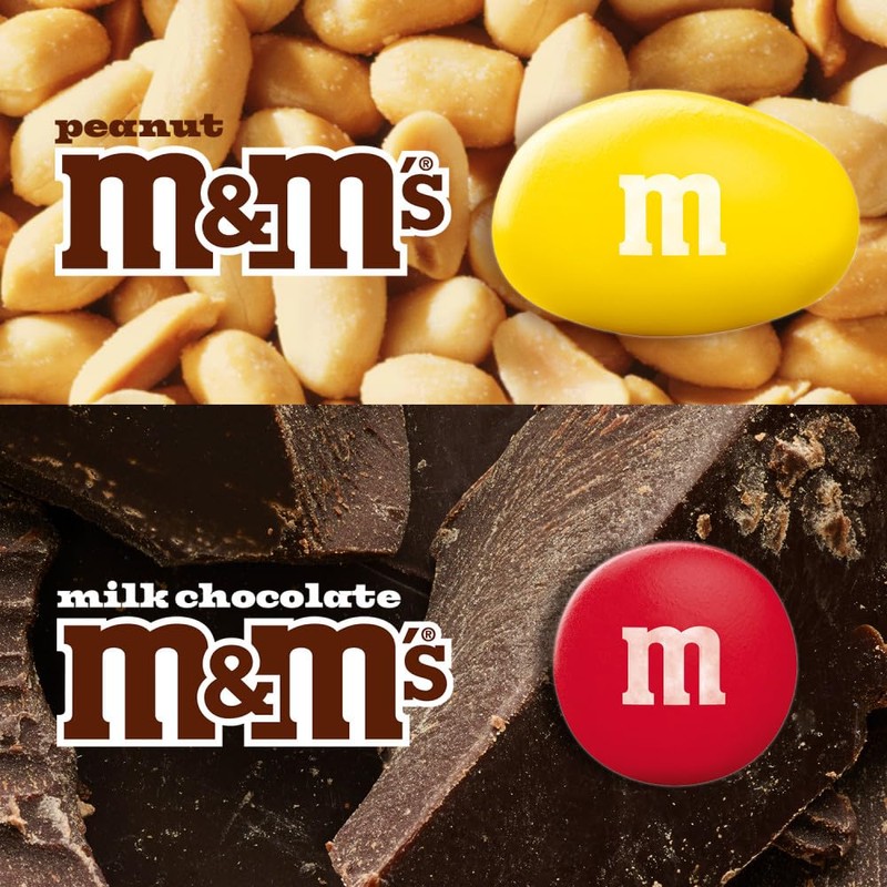 M&M’s Milk Chocolate and M&M’S Peanut Bulk Candy Jars, Assorted