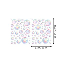 Uonlytech Bubble Wall Decal Stickers, Under The Sea Birthday Party Decor Colour Bubble Ocean Background Water Soap Bath Decor for Mermaid Baby Shower