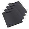 Rapesco 1641 Germ-Savvy Antibacterial A4 Foldover Clipboard, Black, Pack of