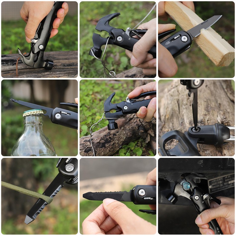 HFS(R) Hammer, Multi-functional Hammer for Cars, Multi-Tool, Safety Handle Hammer,