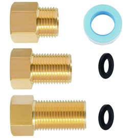 1/2" Male Female Adapter, 1/2 Inch Brass Hex Pipe Extension Fittings for Tub Spout/Shower, 1/2'' Male to 1/2'' Female Adapter of 30/40/50MM,Brass Pipe Fitting with Teflon Tape, Pack of 3