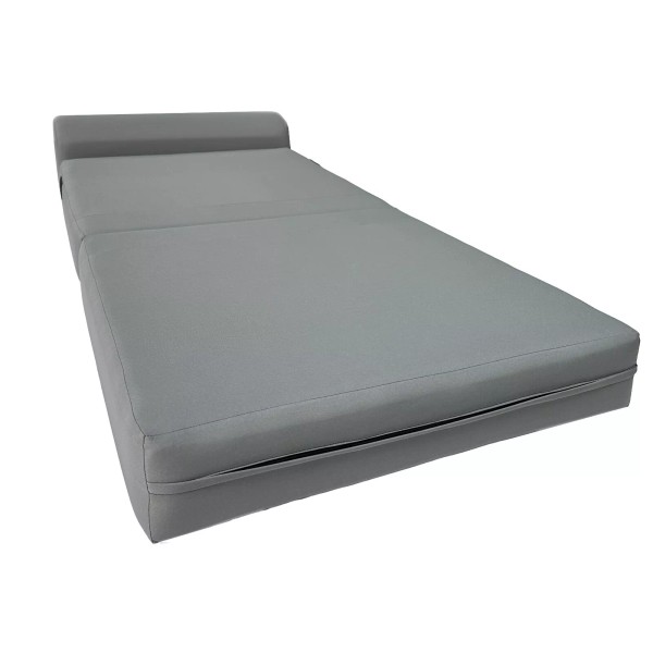 Amfuton Gray Sleeper Chair Folding Foam Beds, Portable Studio Couch
