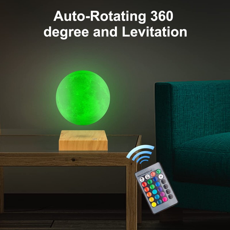 VGAzer Levitating Moon Lamp- Energy Efficient for Home Office Decor,