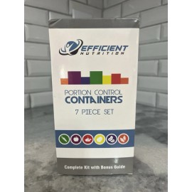 Efficient Nutrition [NEW] Efficient Nutrition Portion Control Containers ~ 7pc Set with Bonus Guide