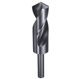 sourcing map 29.5mm Drill Bit 1/2" Reduced Shank Round 4341 High Speed Steel Nitriding Black 118° Standard Point for Plastic Wood Copper Aluminum Iron Medium Soft Metal