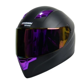 Crown Racing Full Face Motorcycle Helmets Motorbike Street Bike Helmet for Men and Womens DOT Approved Purple Motorcycle Helmet