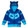 PJ Masks Boys' Toddler Gekko and Catboy Hoodie, Blue Long