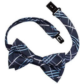 Retreez Pajarita preatada de microfibra tejida a cuadros, Azul marino, 6-18 Meses