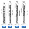 10 Pcs High Strength Eccentric Twist Drill Bit, 6/8/10/12mm High