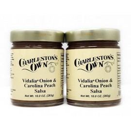 2 Pack of Vidalia Onion and Carolina Peach Salsa Charleston's Own 10oz Jars