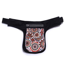 Kunst und Magie Embroidered Bum Bag Sidebag Belt Bag Festival Bag, White
