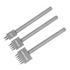 3Pcs Prong Chisel Silver Tool Steel 2/4/6 Prongs DIY Hand